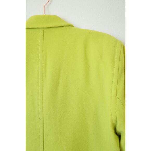 Lime Green Vintage Escada by Margaretha Ley Wool Cashmere Blazer Jacket 38 M - Picture 5 of 14